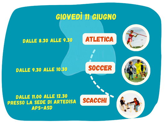 11 giuhno atletica e calcio