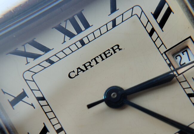 macro of a cartier 2960 dial macro of a cartier 2960 dial