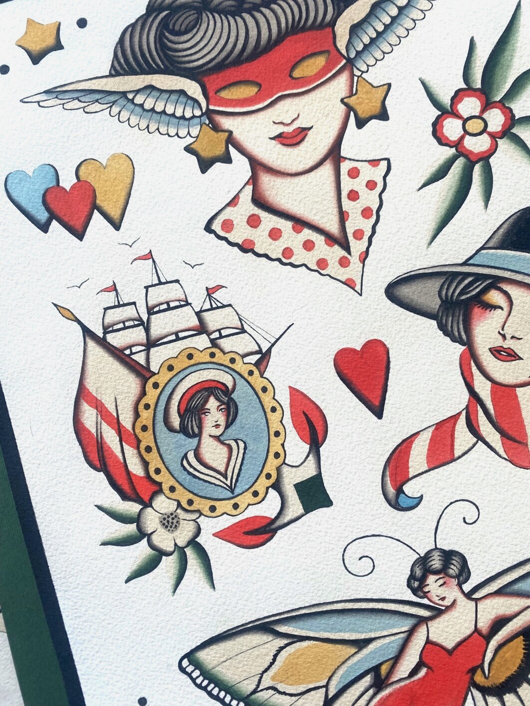 flash sheet tattoo traditional old school tradizionale painting