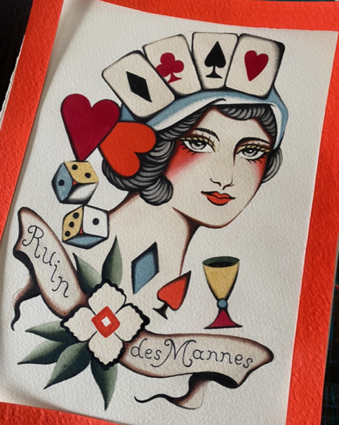 flash sheet tattoo traditional old school tradizionale painting mans ruin tattoos