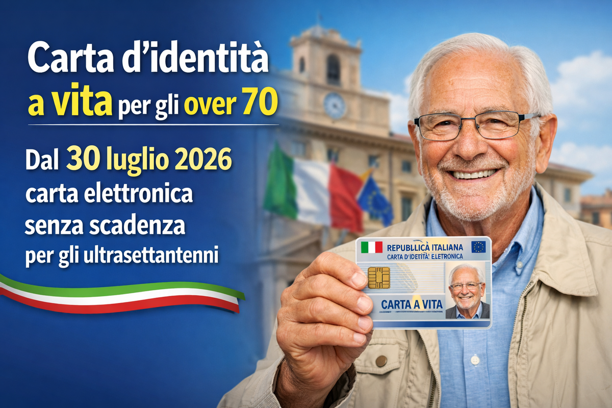 Carta d'identit&agrave; "a vita" per gli over 70