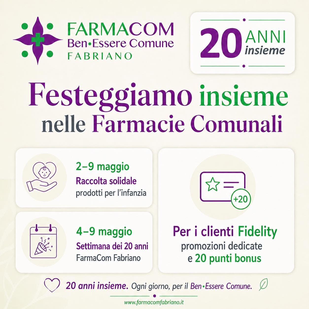 Festeggiamo insieme nelle Farmacie Comunali.