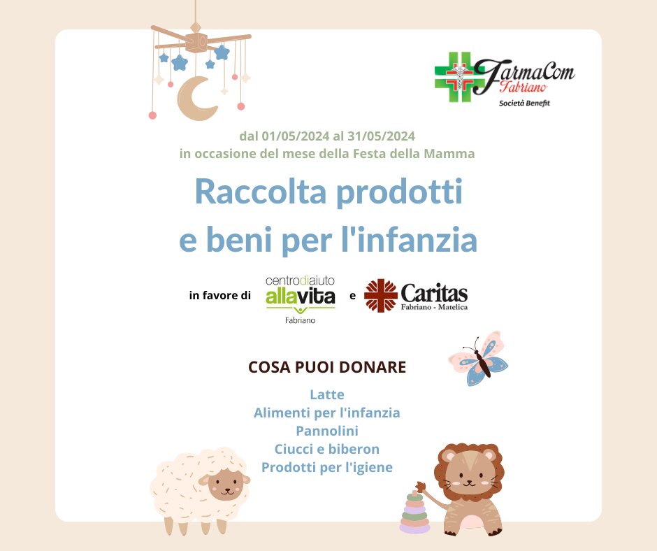 RACCOLTA PRODOTTI E BENI PER L'INFANZIA RACCOLTA PRODOTTI E BENI PER L'INFANZIA