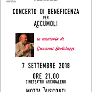 Motta Visconti 07/09/2018 Concerto per Accumoli in ricordo di Giovanni Bertolazzi