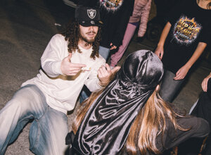 il nostro insegnante Snoop durante una esibizione hip hop