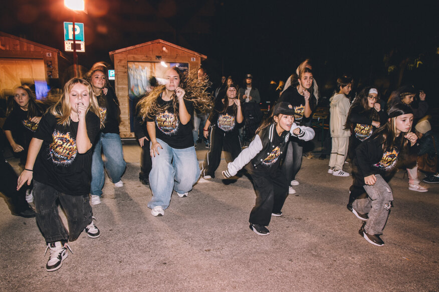 esibizione della classe hip hop a Trapani