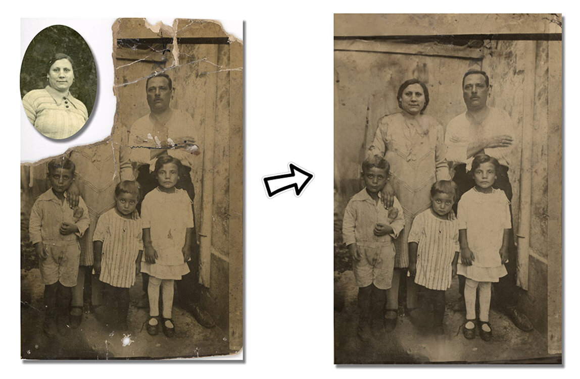 restauro foto bianco e nero con graffi restauro foto bianco e nero con graffi