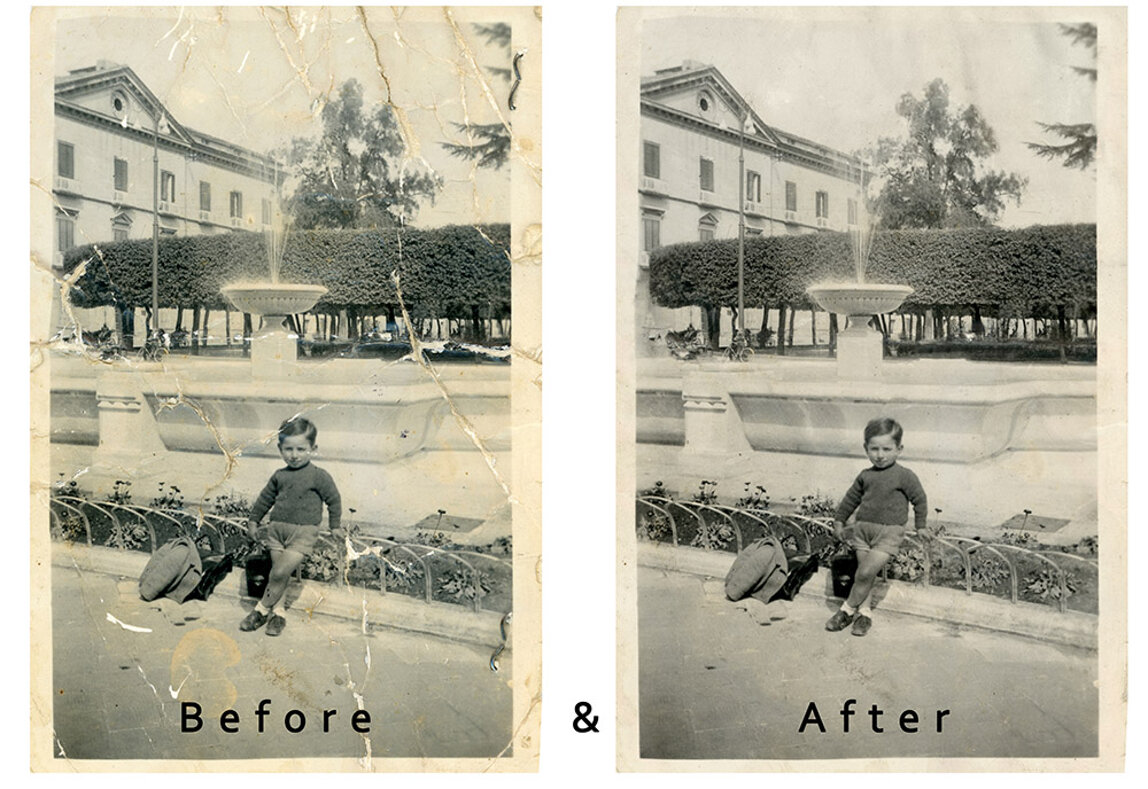 restauro foto bianco e nero con graffi restauro foto bianco e nero con graffi