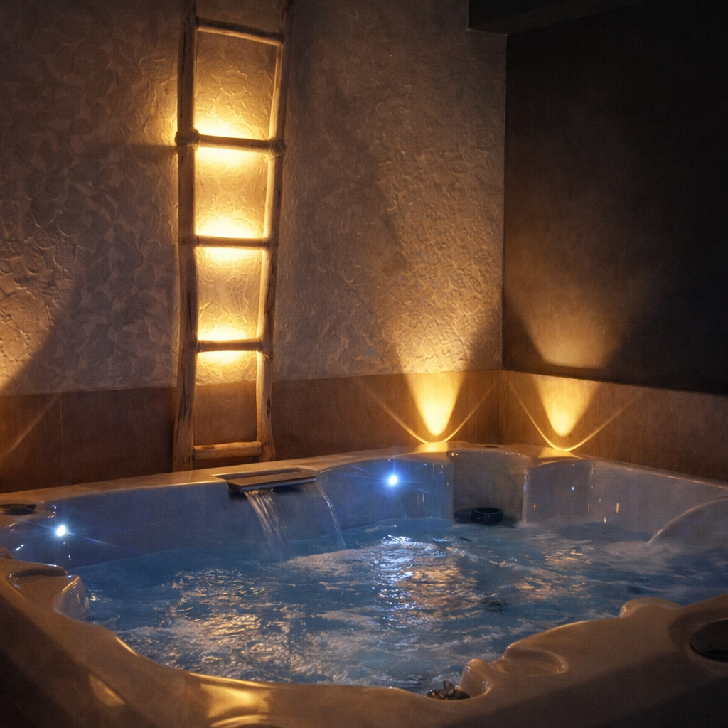 Suite Spa privata del B&B Galletto di Marzo a Paciano, con sauna e luci rilassanti