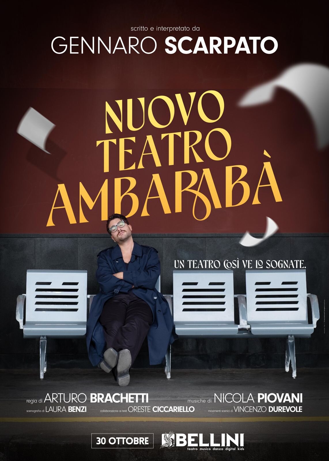 NUOVO TEATRO AMBARABA&rsquo;:LE ACROBAZIE VERBALI E MENTALIDI GENNARO SCARPATOIN SCENA AL BELLINI DI NAPOLI
