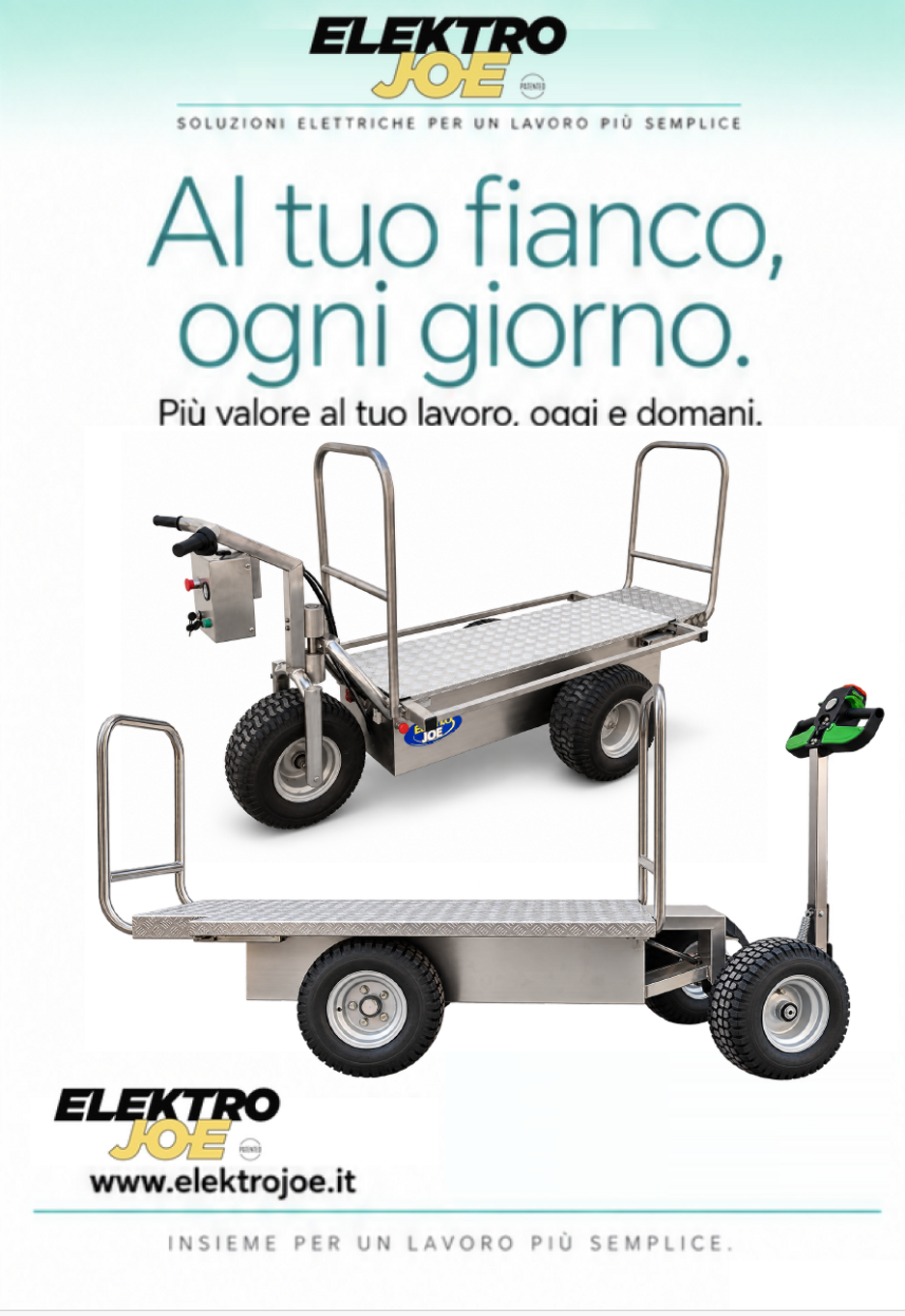elektro joe - carrello elettrico 3 o 4 ruote