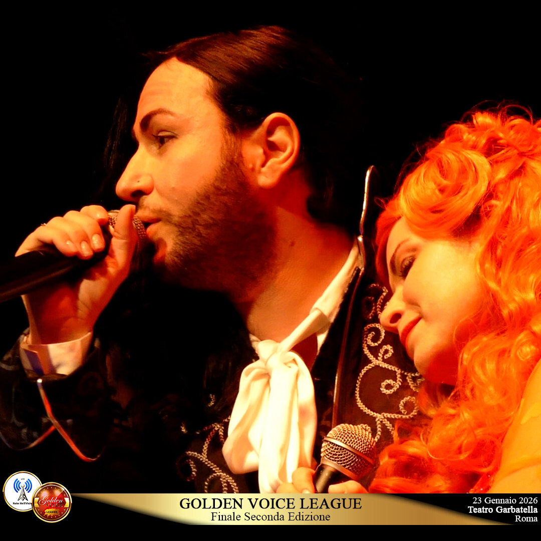 ALESSANDRO SEMPRONI e VALENTINA ANGELUCCI - Finale Golden Voice League II Ed. - Concorso canoro Roma ALESSANDRO SEMPRONI e VALENTINA ANGELUCCI - Finale Golden Voice League II Ed. - Concorso canoro Roma