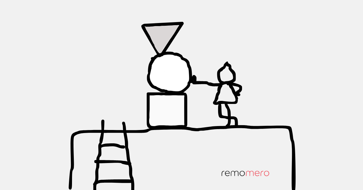 palcoscenico-della-progettazione-remomero.png Disegno con tre figure geometriche sovrapposte e in equilibrio precario con omino stilizzato che vi si appoggia: metafora dei tre orizzonti della progettazione