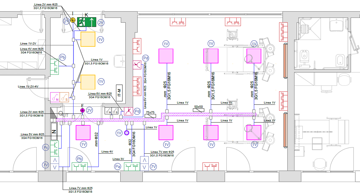 Illuminazione ambiente tipo - Degenza Illuminazione ambiente tipo - Degenza