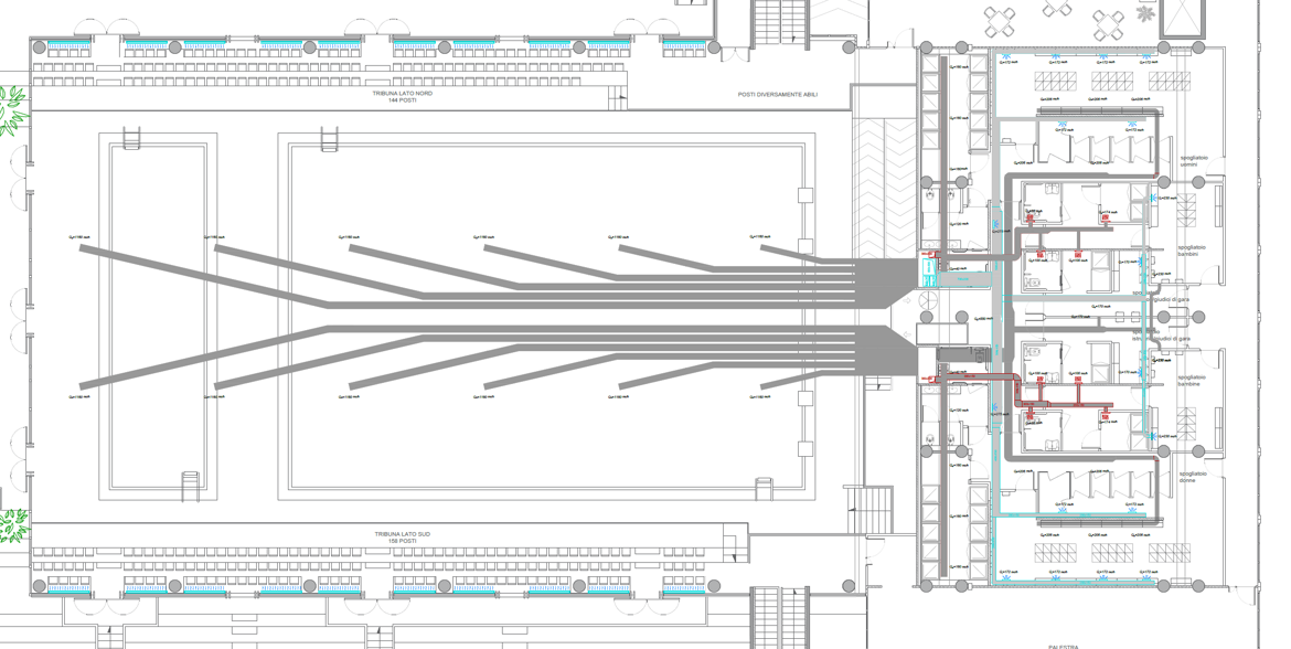 Piano Primo - Distribuzione impianti a tutt'aria Piano Primo - Distribuzione impianti a tutt'aria