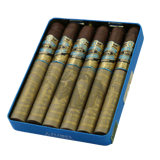 Sigaro A. Flores Gran Reserva Maduro su fondo neutro, con fascia elegante e foglia scura