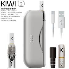 Dispositivo da svapo Kiwi con pod inserita, design elegante e finitura opaca, esposto in primo piano