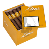 Sigaro Zino in primo piano, con fascia elegante e foglia di tabacco dalla texture fine