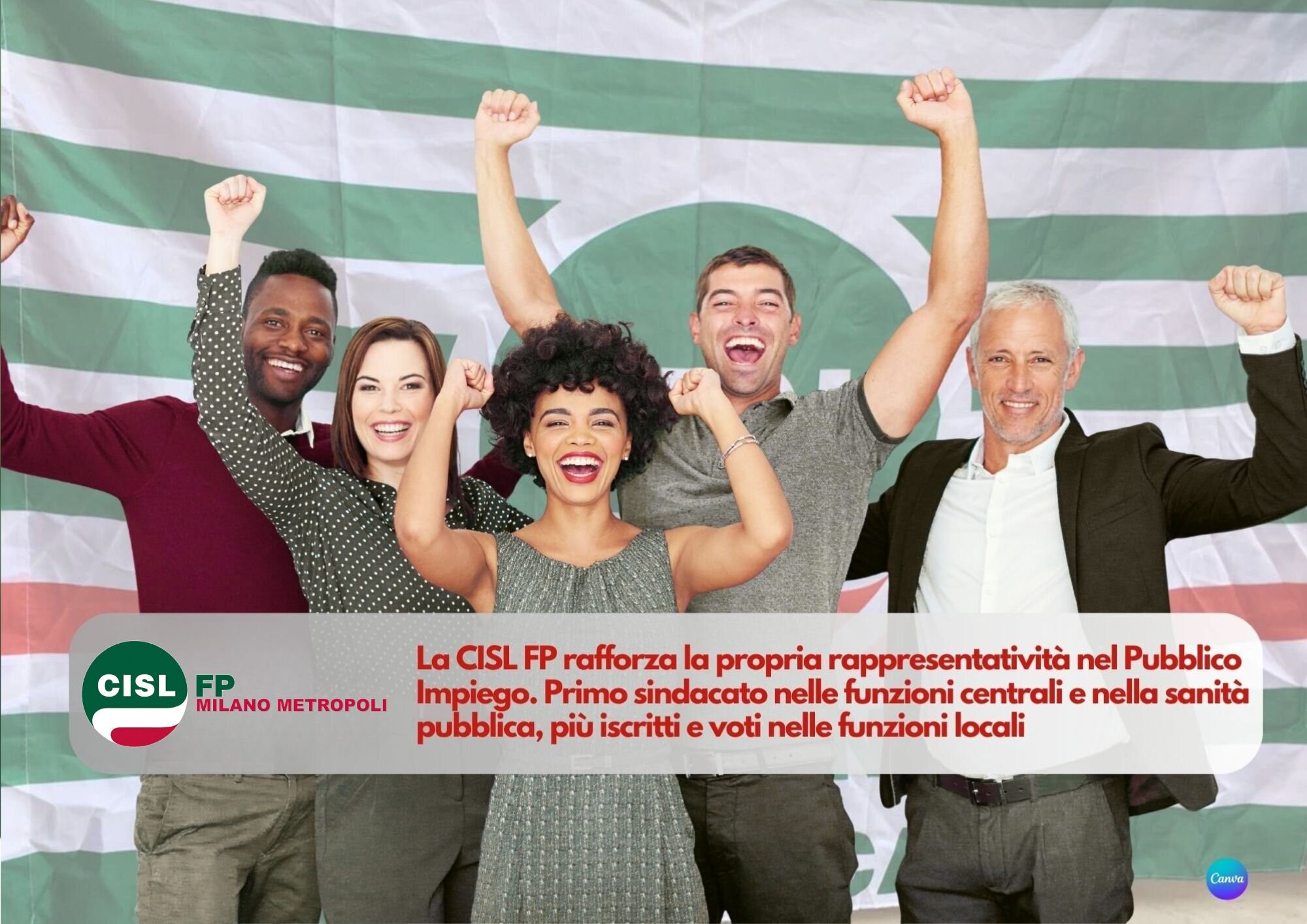 CISL FP Milano Metropoli. La CISL FP primo sindacato della Sanit&agrave; pubblica, delle Funzioni Centrali e continuiamo a crescere nelle Funzioni locali.