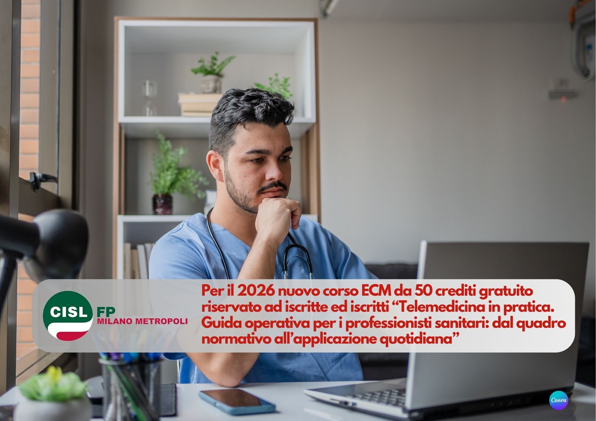 CISL FP Milano Metropoli. Anche per il 2026 per gli iscritti corso ECM da 50 crediti gratis