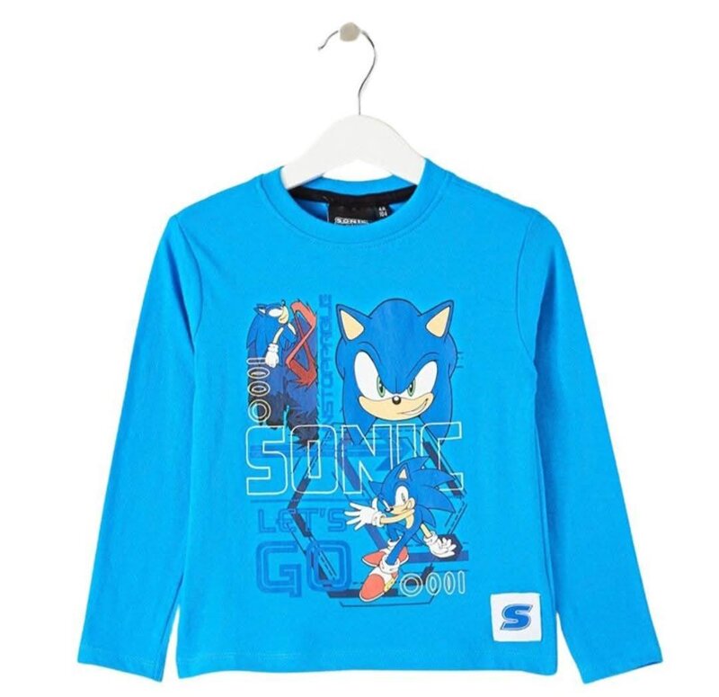 maglietta-in-cotone-sonic-celeste