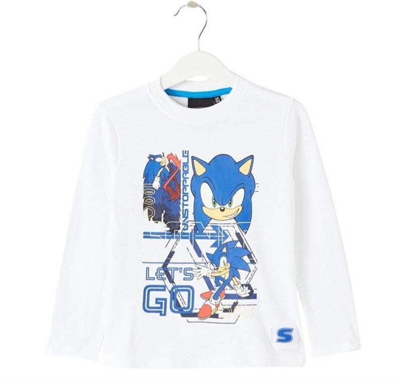 maglietta-in-cotone-sonic-bianca