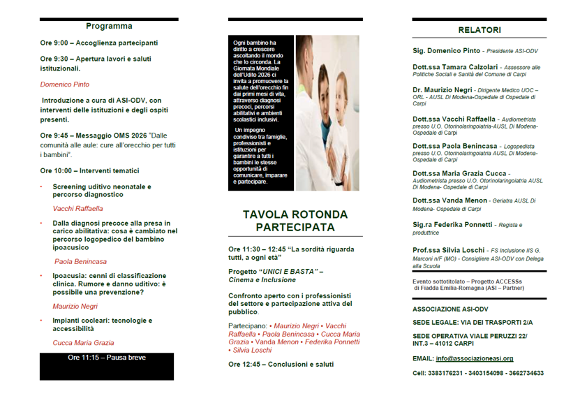 brochure asi 2 dell'udito -3-3-26