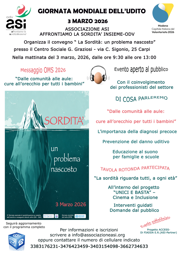 volantino giornata dell'udito -3-3-26