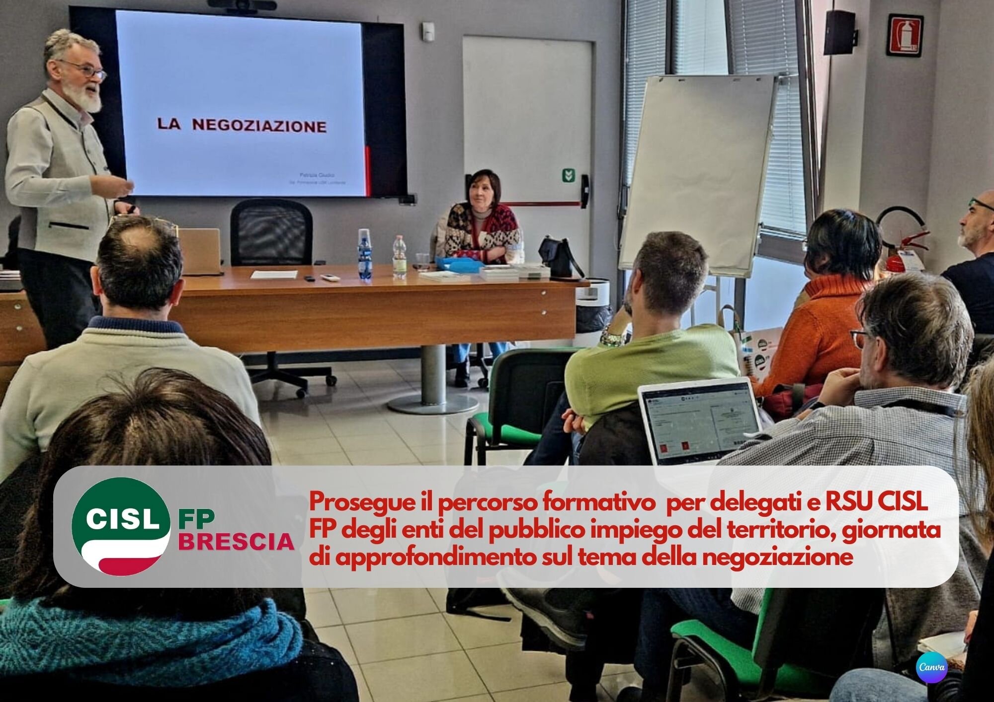 CISL FP Brescia. Seconda giornata formativa delegati RSU Pubblico Impiego. Focus negoziazione