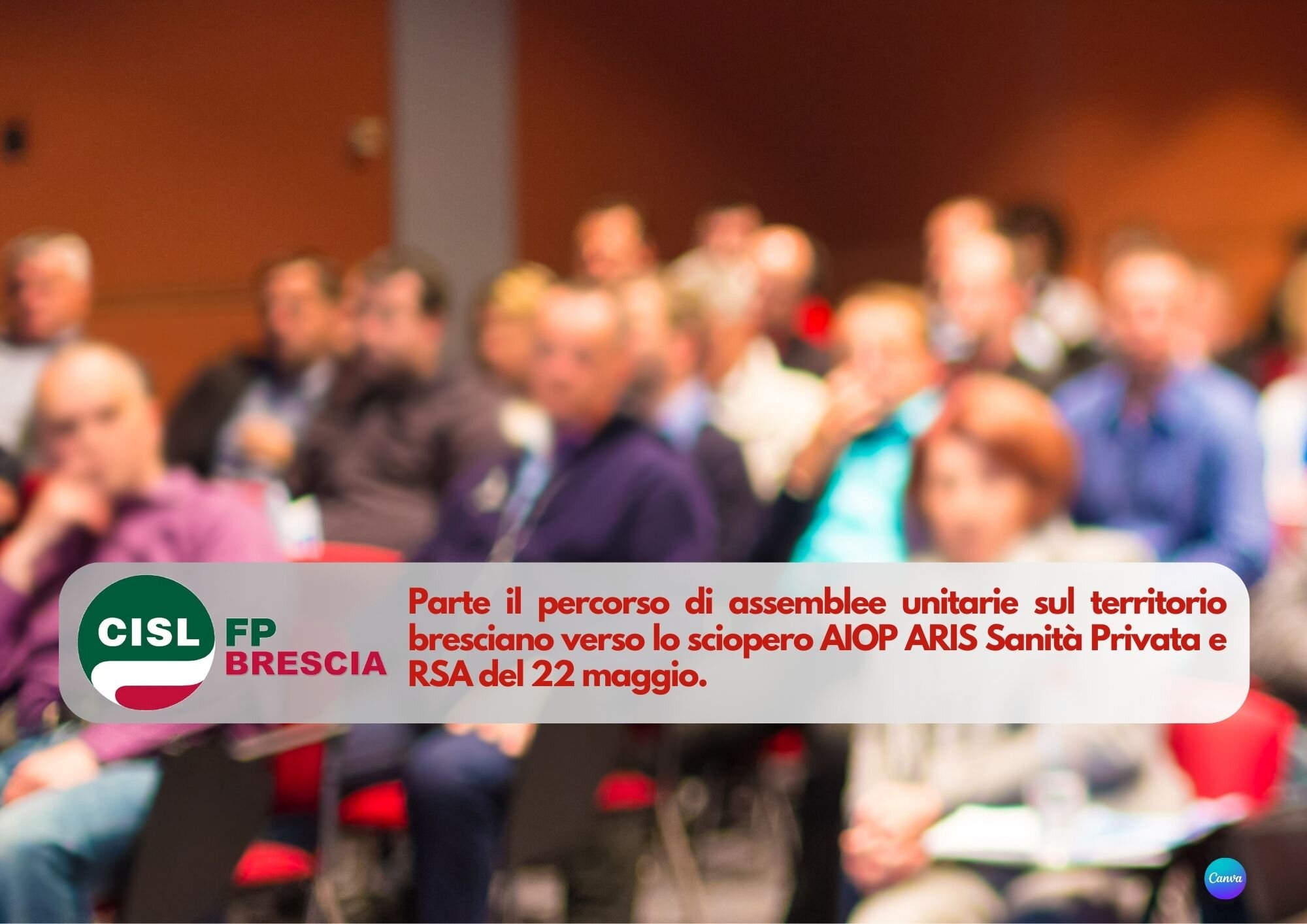 CISL FP Brescia. Parte il percorso di assemblee unitarie negli enti bresciani con CCNL AIOP ARIS Sanità Privata e RSA, verso lo sciopero del 22 maggio CISL FP Brescia. Parte il percorso di assemblee unitarie negli enti bresciani con CCNL AIOP ARIS Sanità Privata e RSA, verso lo sciopero del 22 maggio