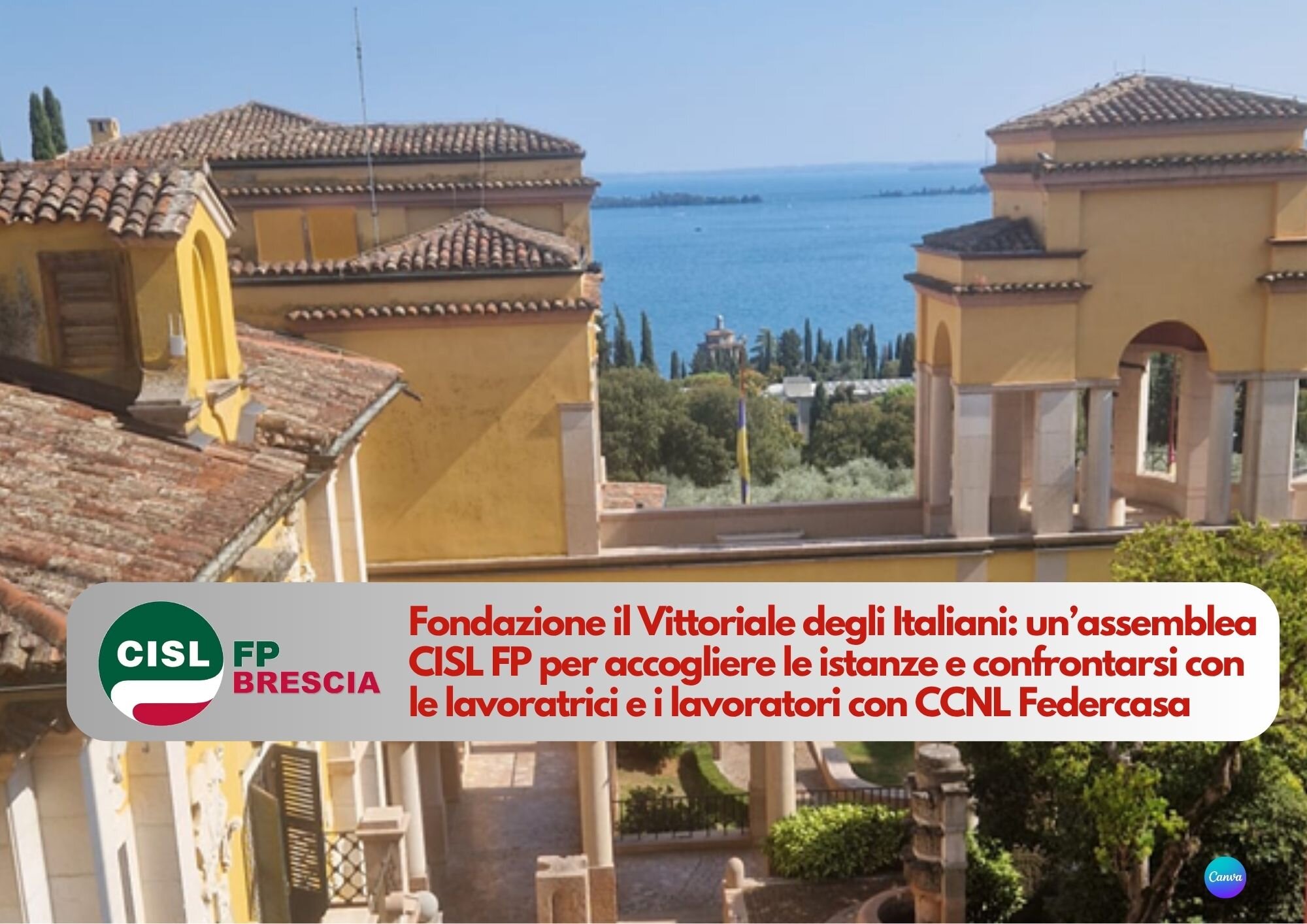 CISL FP Brescia. Assemblea dei lavoratori alla Fondazione Il Vittoriale degli italiani
