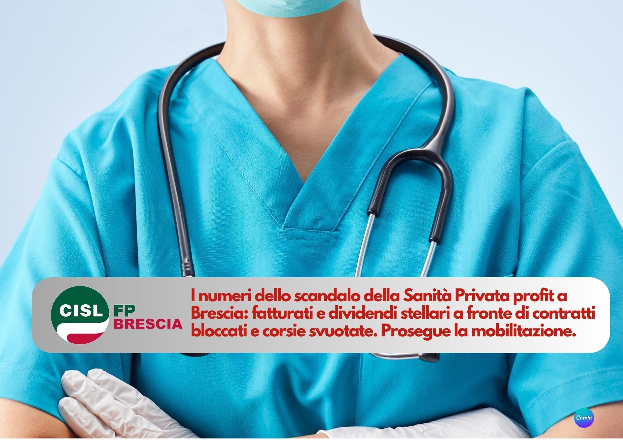 CISL FP Brescia. Sanità Privata profit: business milionario che specula sul blocco del salario dei lavoratori