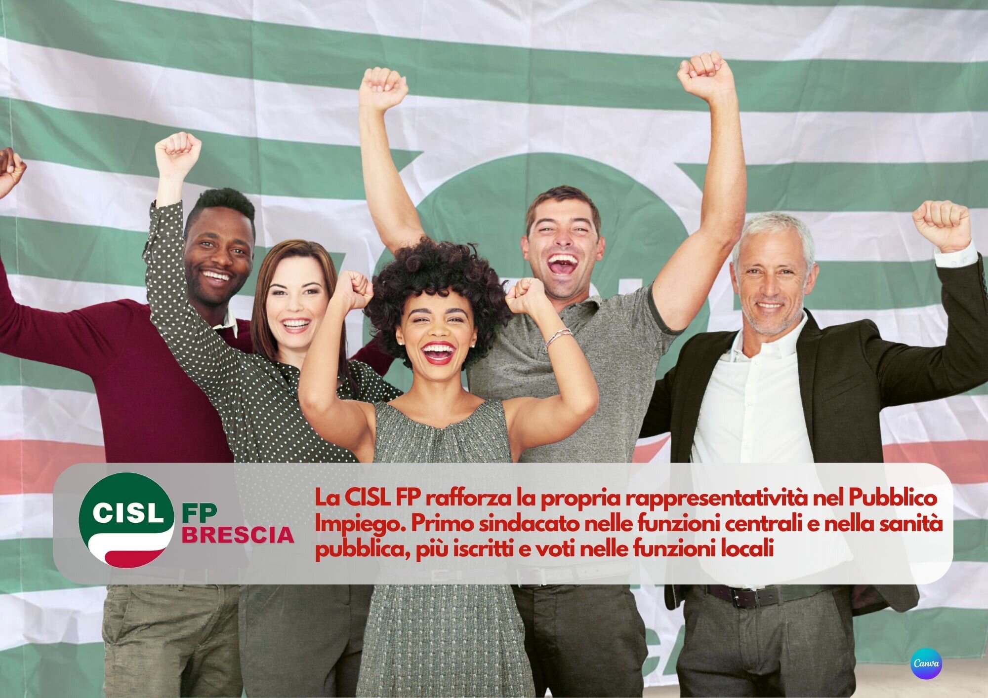 CISL FP Brescia. La CISL FP primo sindacato della Sanità pubblica, delle Funzioni Centrali e continuiamo a crescere nelle Funzioni locali.