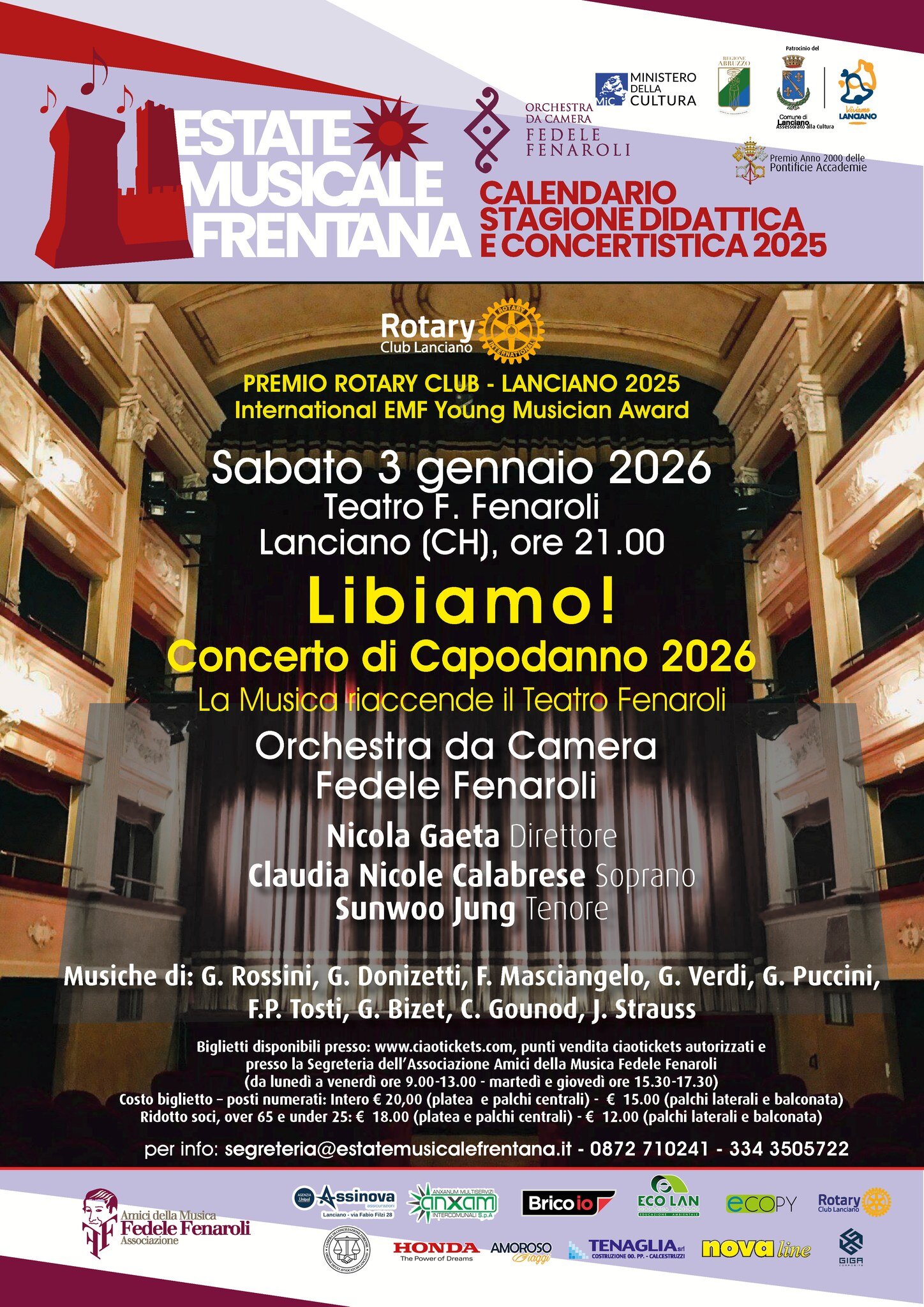 La musica dell&rsquo;Emf riaccende il teatro &ldquo;Fedele Fenaroli&rdquo;