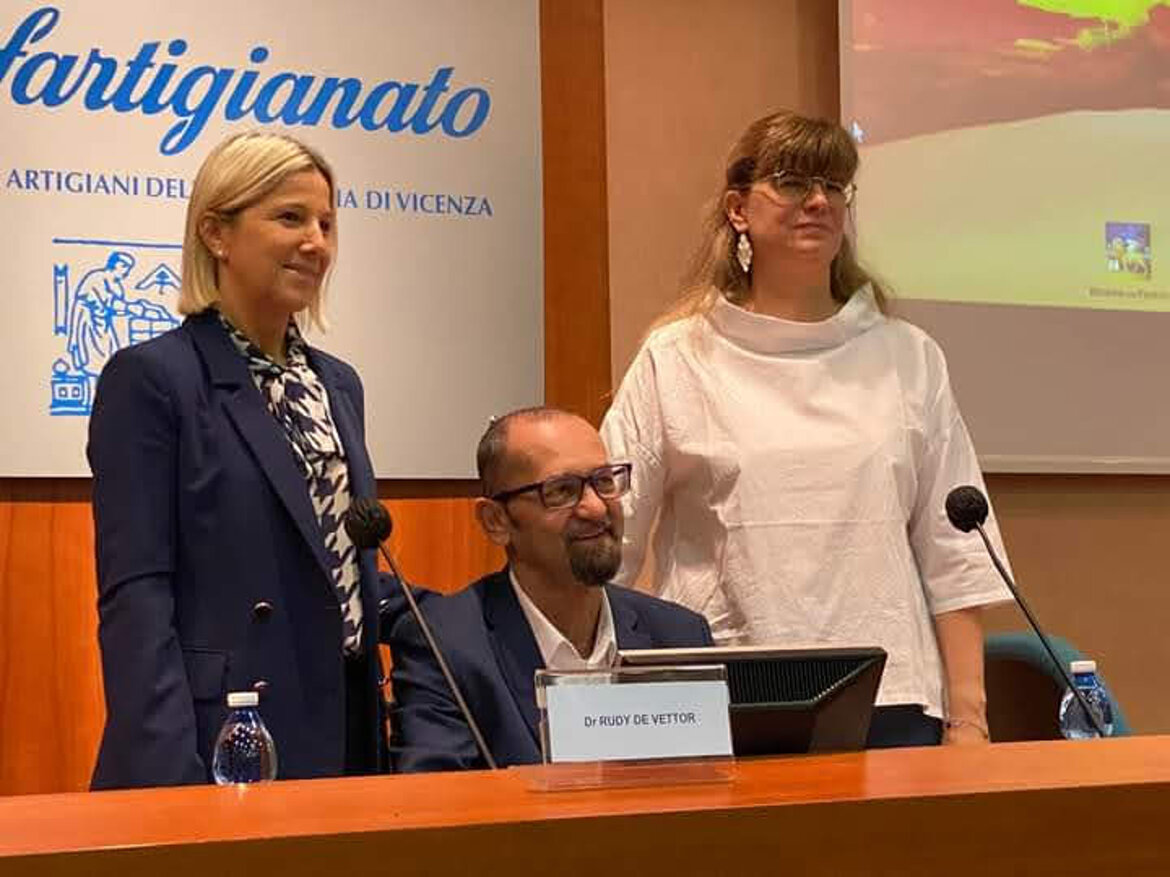 Manuela Lanzarin con Paola Beggio e Luca Cestaro Manuela Lanzarin con Paola Beggio e Luca Cestaro