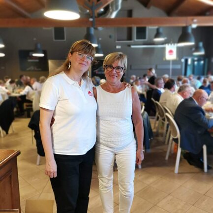 Festa AIDO Regionale Veneto Flavia Petrin Presidente AIDO Nazionale e Paola Beggio Presidente Provinciale Vicenza Festa AIDO Regionale Veneto Flavia Petrin Presidente AIDO Nazionale e Paola Beggio Presidente Provinciale Vicenza