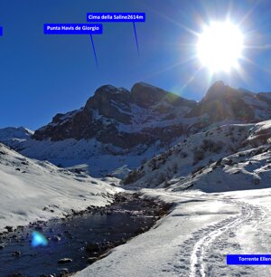 Vista su cime salendo al Rifugio Mondovì