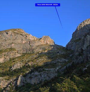 salita al Passo delle Mastrelle 2023m