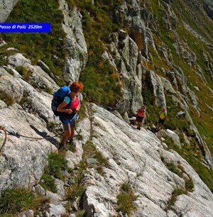 salita al Passo Palù tratto attrezzato
