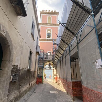 Chiesa SS Annunziata in Vico Equense Restauro della faccia su Via Vescovado