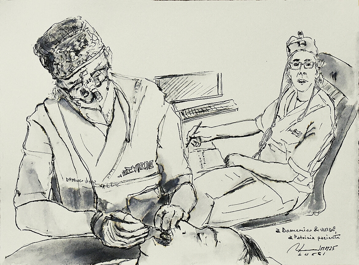 359. a domenico & virde, a patrizia paziente, 2025 penna axcquarellata (28 x 38 cm(.jpeg