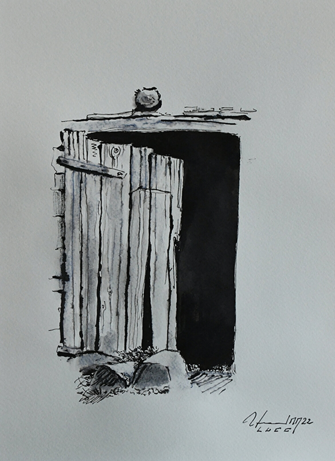 302. porta, 2022 penna e acquarello (34,7 x 24,8 cm).jpeg