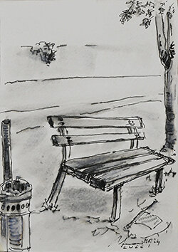 1. la panchina, 2024 penna (22 x 15,5 cm).jpeg