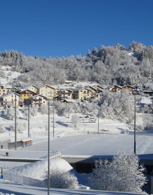 La pista di pattinaggio velocità fronte hotel, sede della nazionale Italiana di pattinaggio!