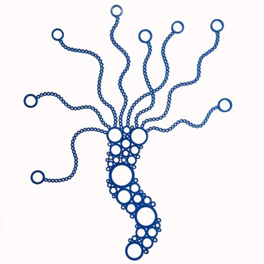 22-C31 (laser cut and painted iron, 70x60cm, 2022)