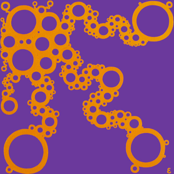 10-C07 (oil on acrylic on canvas,, 40x40cm, 2010)