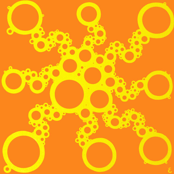 10-C08 (oil on acrylic on canvas,, 40x40cm, 2010)