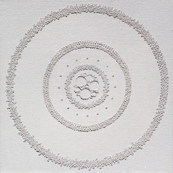 14-C07 (oil on acrylic on canvas, 40x40cm, 2014)