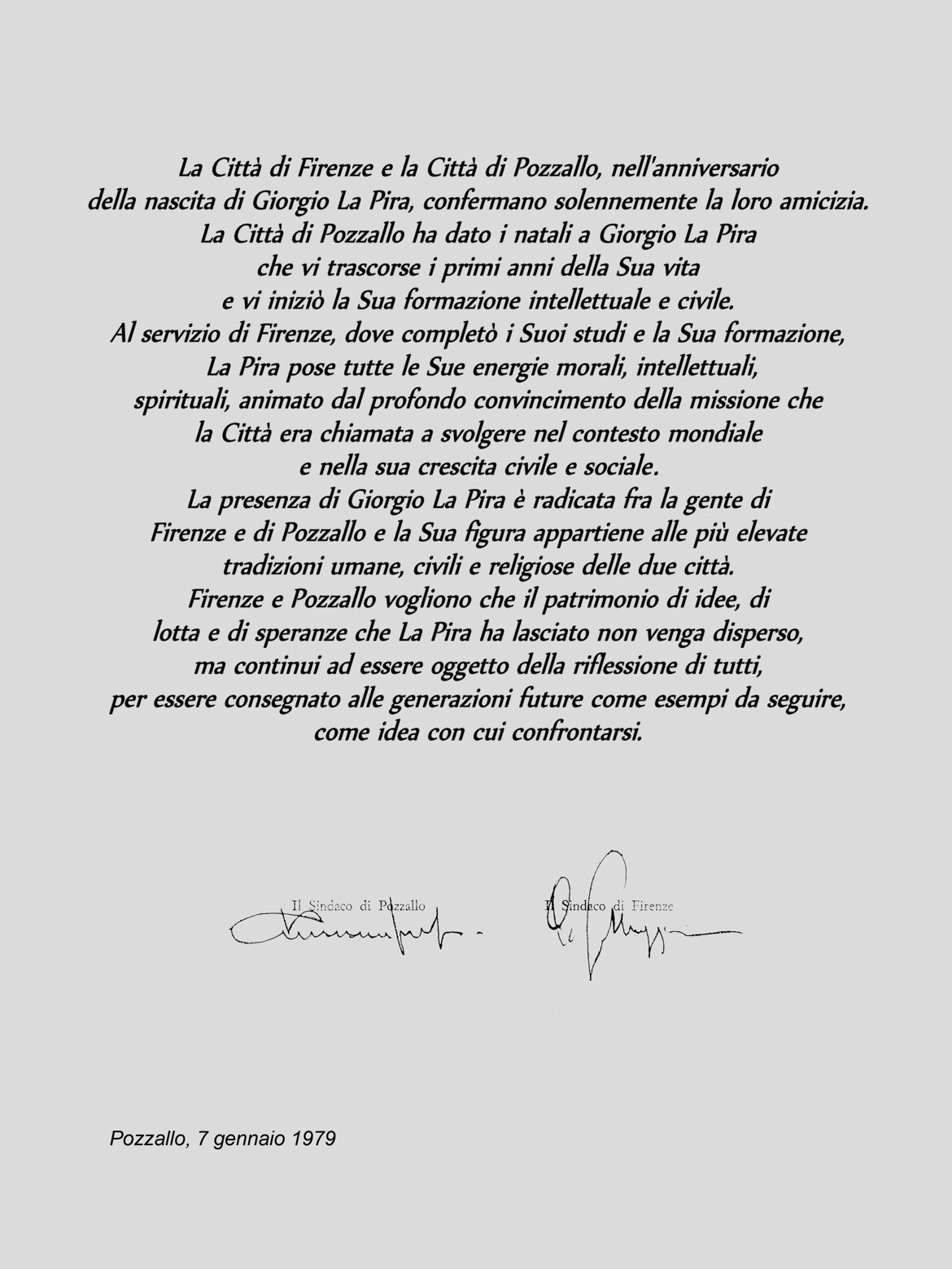 Il testo del Patto di Amicizia