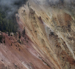 particolare del Gran Canyon, Grand canyon detail PN di Yellowstone, Yellowstone NP